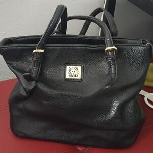 Anne Klein Black Satchel Bag